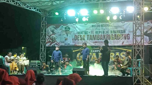 Jaga Tradisi dan Kebersamaan, Desa Tambakrigadung Lamongan Tutup Agustusan dengan Campursari