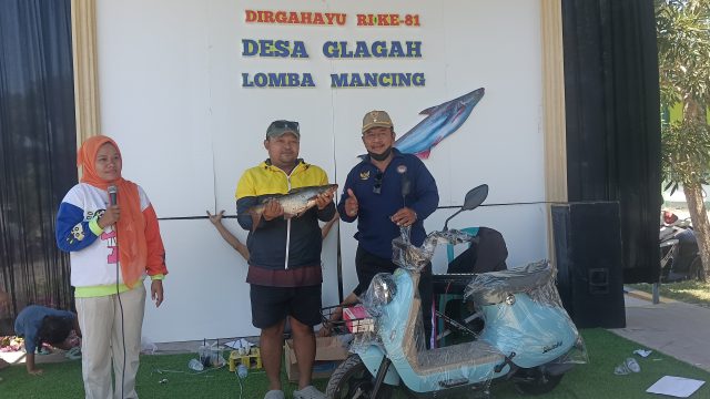 Unik! Warga Desa Glagah Lamongan Rayakan HUT ke-81 RI dengan Lomba Mancing, Hadiahnya Ada Kambing